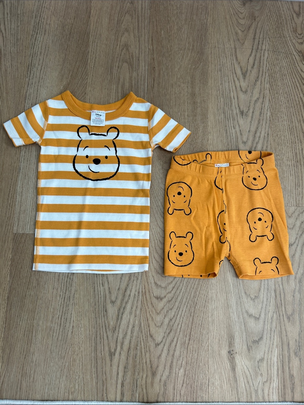 Hanna Andersson Unisex Winnie the Pooh  Short Johns Size 80 18-24 mo EUC
